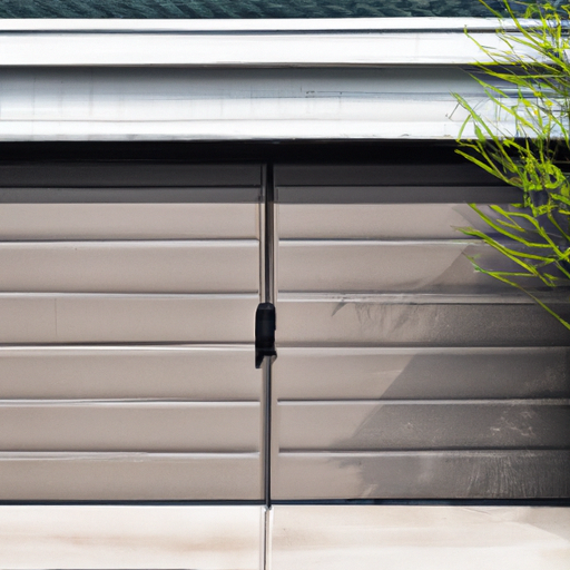 Residential garage door on a Short Hills, NJ street showing panel texture and clean exterior, no people.